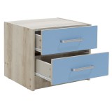 Komodinë për fëmijë Looney pakoworld castillo-blu 47,5x40,5x40,5