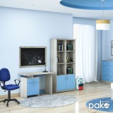 Tavolinë pune për fëmijë Looney pakoworld kështjellë-blu 100x55x75cm