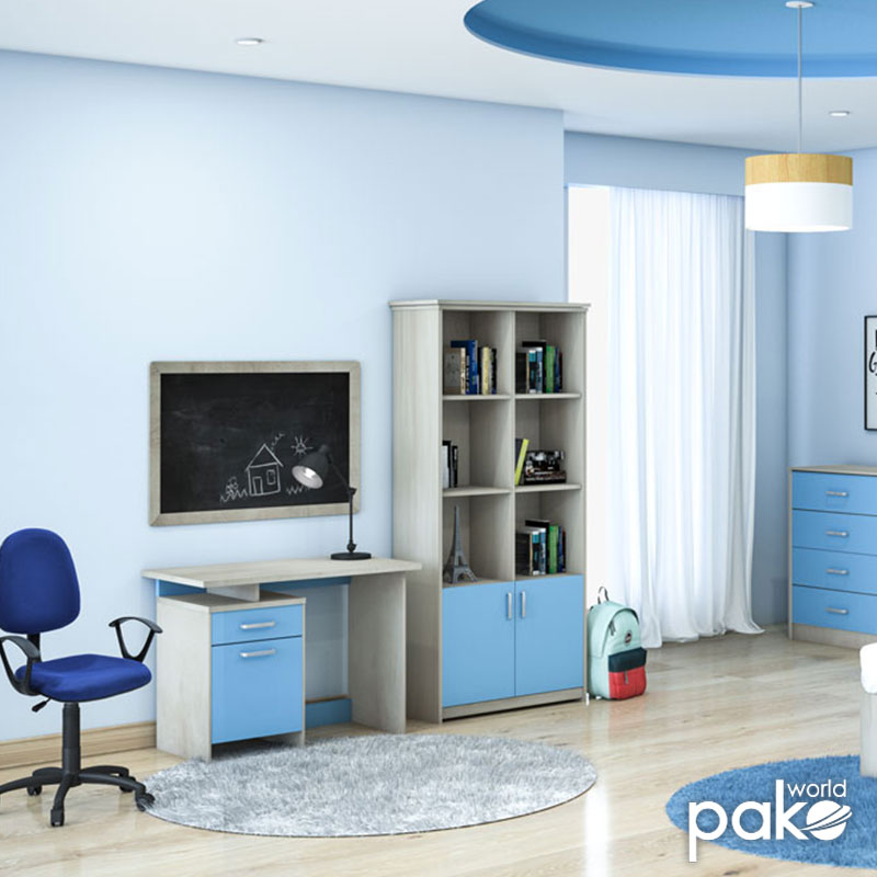 Tavolinë pune për fëmijë Looney pakoworld kështjellë-blu 100x55x75cm