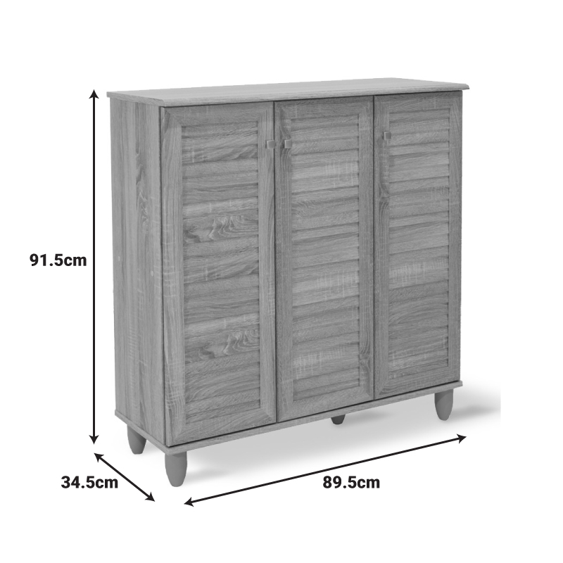Dollap këpucësh SANTΟ pakoworld 16 palë arrë 89.5x34.5x91.5cm