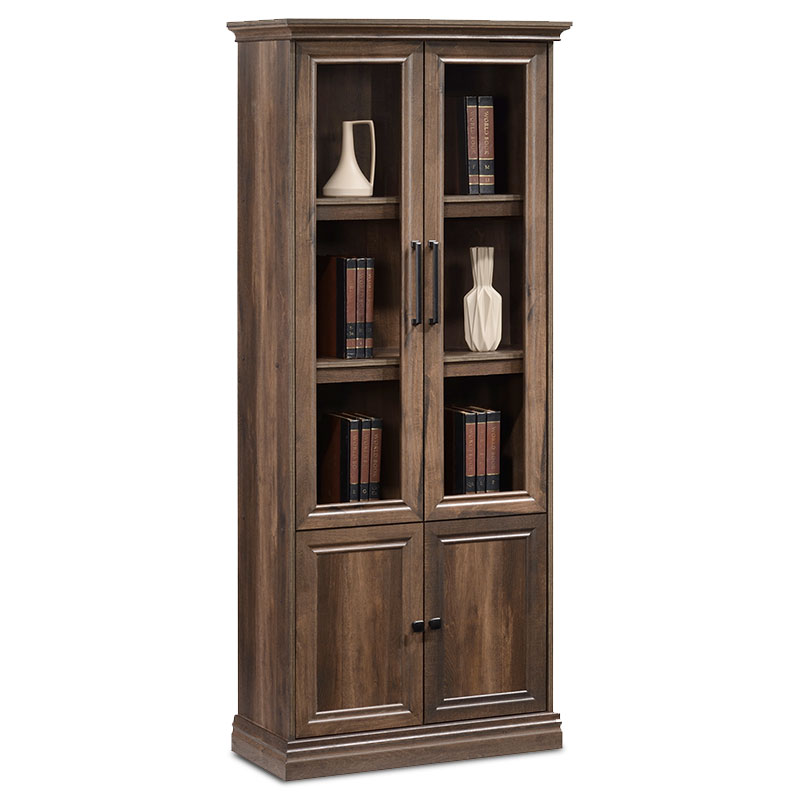 Bibliotekë Mozart pakoworld me xham arrë 78.5x38x188cm