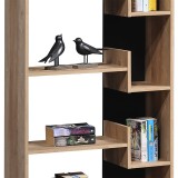 Bibliotekë Naya pakoworld sonoma-antracit 72x30x182.5cm