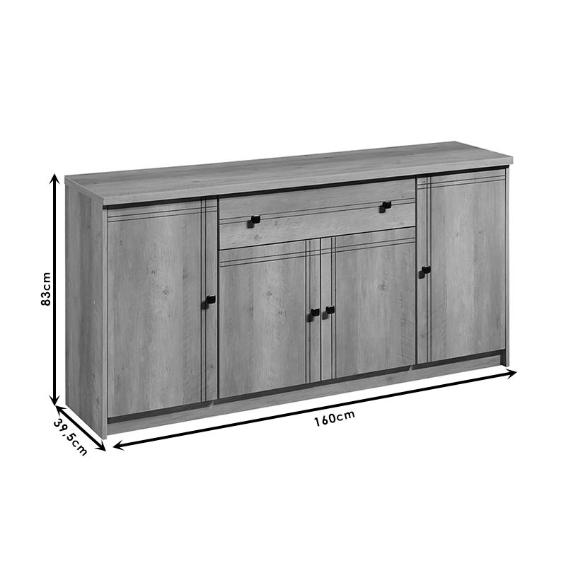 Bufe Libby pakoworld lis 160x39.5x83cm
