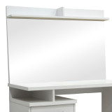 Tavolinë tualeti me pasqyrë Olympus pakoworld në ngjyrë të bardhë 90.5x39.5x75cm