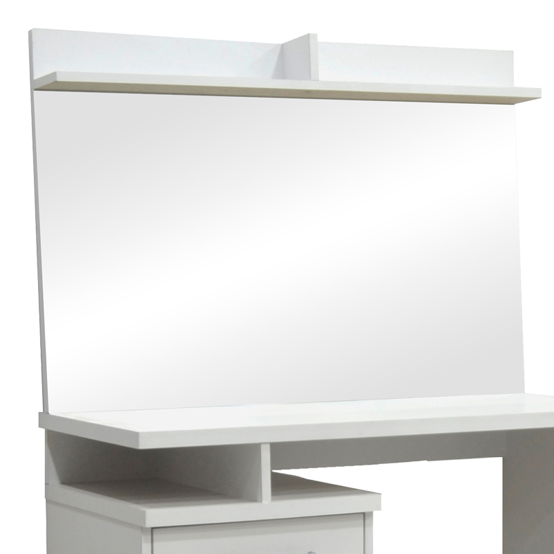 Tavolinë tualeti me pasqyrë Olympus pakoworld në ngjyrë të bardhë 90.5x39.5x75cm