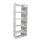 Bibliotekë Naya pakoworld në ngjyrë të bardhë 72x30x182.5cm