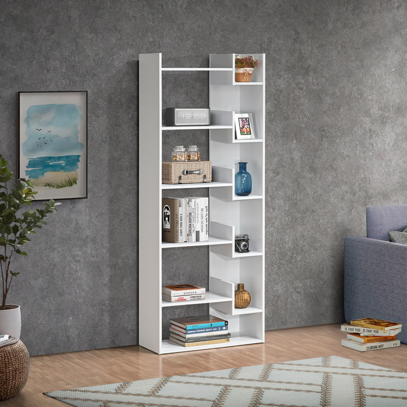 Bibliotekë Naya pakoworld në ngjyrë të bardhë 72x30x182.5cm