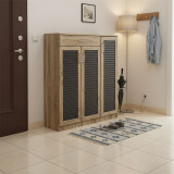 Dollap këpucësh Sante pakoworld 30 palë në ngjyrë SONOMA-gri e errët 120x37x123cm