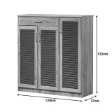 Dollap këpucësh Sante pakoworld 30 palë në ngjyrë SONOMA-gri e errët 120x37x123cm
