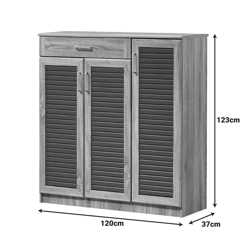 Dollap këpucësh Sante pakoworld 30 palë në ngjyrë SONOMA-gri e errët 120x37x123cm