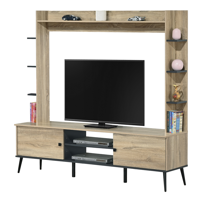 Set TV Zezan pakoworld në ngjyrë SONOMA-gri e errët 182.5x40x162cm