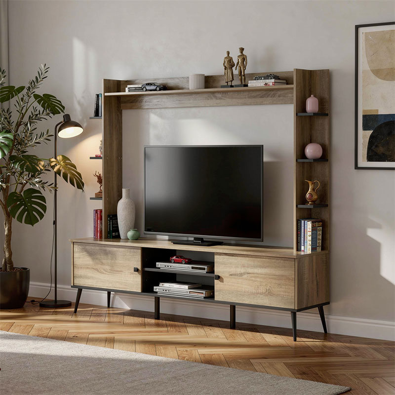 Set TV Zezan pakoworld në ngjyrë SONOMA-gri e errët 182.5x40x162cm
