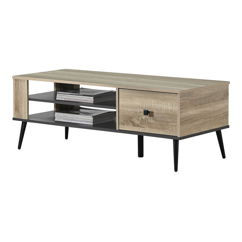 Tavolinë kafeje Zezan pakoworld në ngjyrë SONOMA-gri e errët 120x51x44.5cm