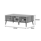 Tavolinë kafeje Zezan pakoworld në ngjyrë SONOMA-gri e errët 121x60x44.5cm