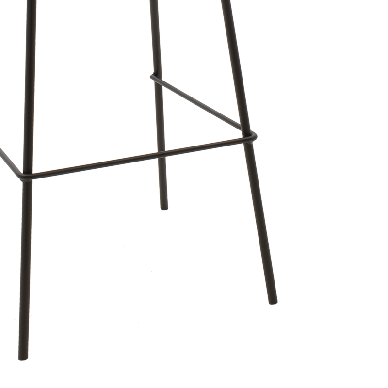 Stol bari Faith pakoworld antike antracit pu-metal i zi 50x54x104cm