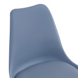 Karrige zyre Gaston II pakoworld pp-pu në ngjyrë blu të çelur 48x57x77-90cm