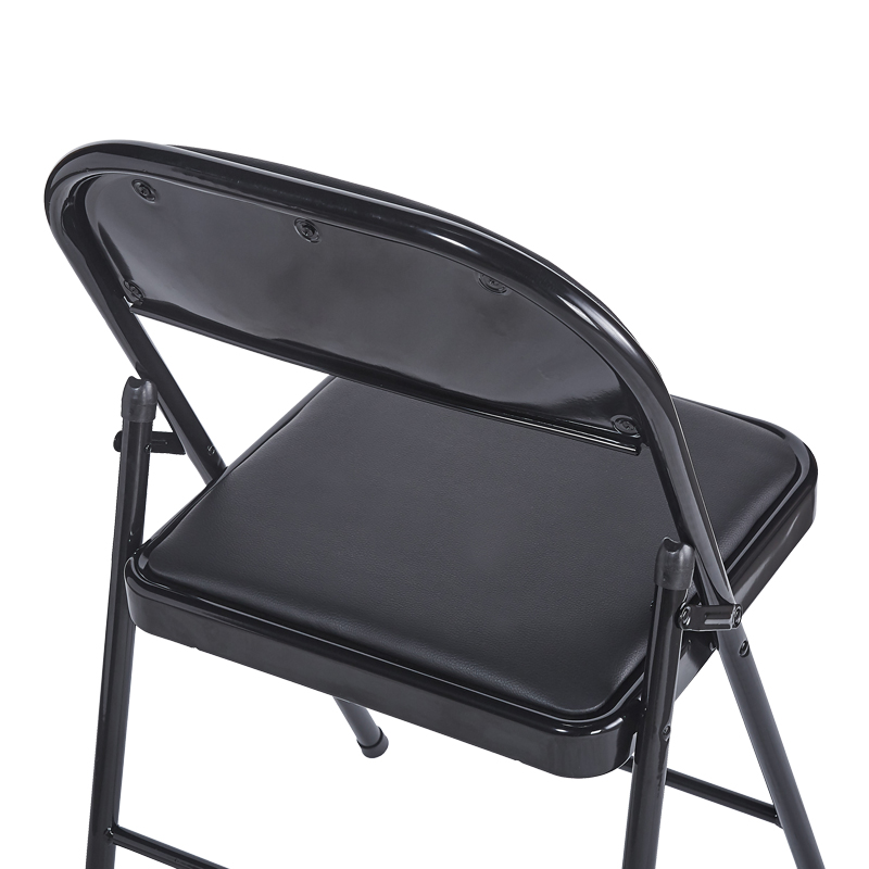 Karrige e palosshme Niro pakoworld pu-metal në ngjyrë të zezë 46x46x79cm