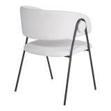 Fotel Rachele I pakoworld pëlhurë bezhë-këmbë metalike e zezë 52x65x79cm