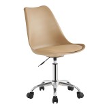 Karrige zyre Gaston II pakoworld pp-pu cappuccino 48x57x77-90cm
