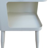 Tavolinë anësore metalike Cubino pakoworld në nuancë krem 35x35x50cm