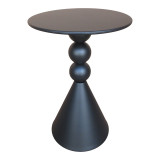 Tavolinë anësore Bilane pakoworld metal në nuancë të zezë D39x60cm