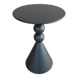 Tavolinë anësore Bilane pakoworld metal në nuancë të zezë D39x60cm