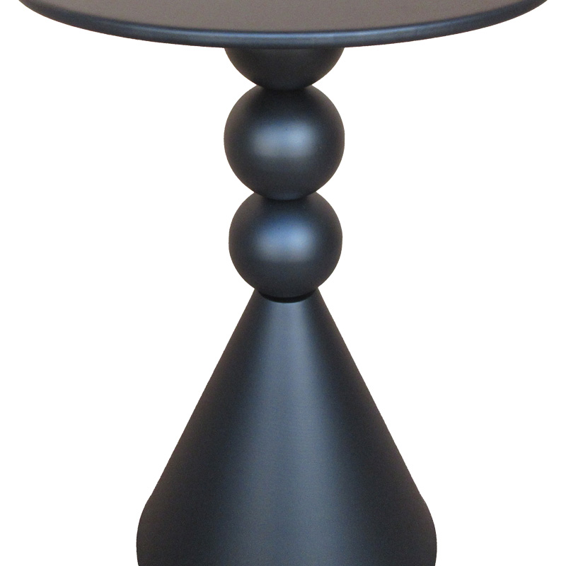 Tavolinë anësore Bilane pakoworld metal në nuancë të zezë D39x60cm