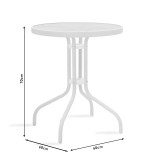 Tavolinë Watson pakoworld metal kafe-xham D60x70cm