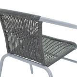 Fotel Obbi pakoworld metal-pe në ngjyrë gri 53x59x72cm