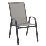 Karrige e palosshme Calan pakoworld metal antracit-textilene antracit 54x74x91cm