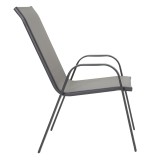Karrige e palosshme Calan pakoworld metal antracit-textilene antracit 54x74x91cm