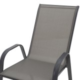 Karrige e palosshme Calan pakoworld metal antracit-textilene antracit 54x74x91cm