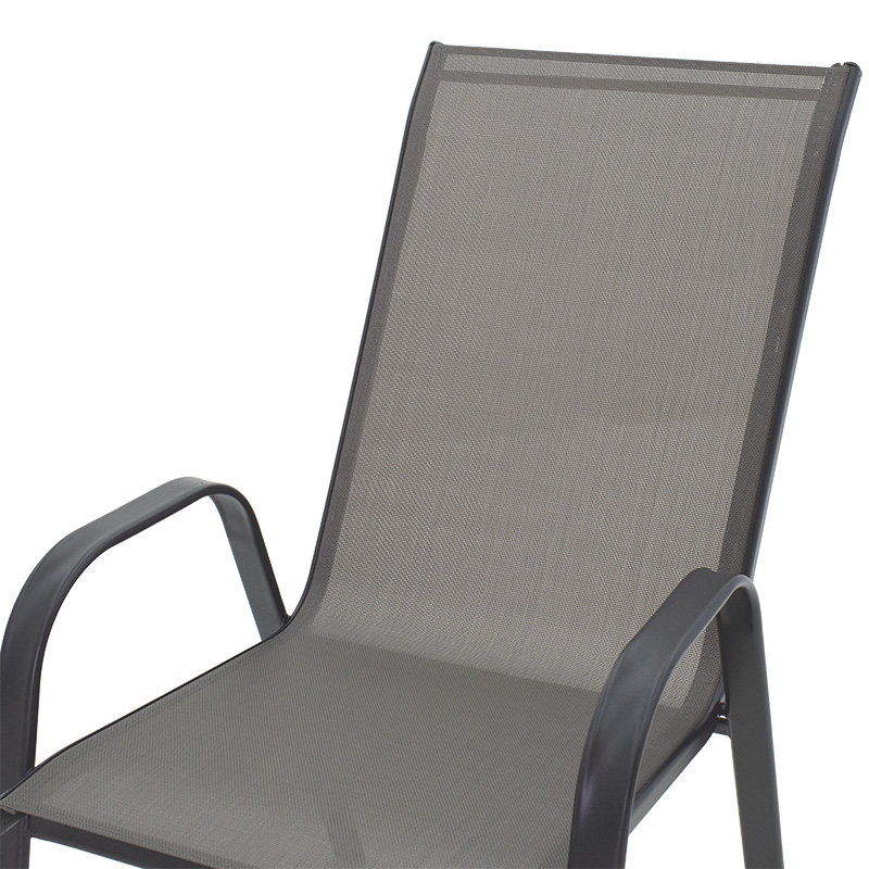 Karrige e palosshme Calan pakoworld metal antracit-textilene antracit 54x74x91cm