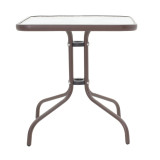 Tavolinë Watson pakoworld metalike kafe-xham 80x80x70cm