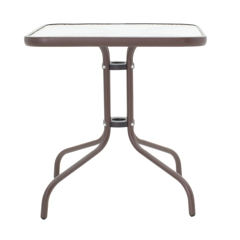 Tavolinë Watson pakoworld metalike kafe-xham 80x80x70cm