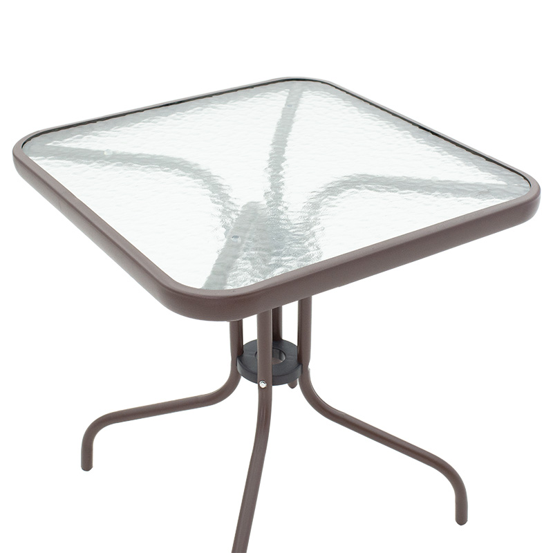 Tavolinë Watson pakoworld metalike kafe-xham 70x70x70cm