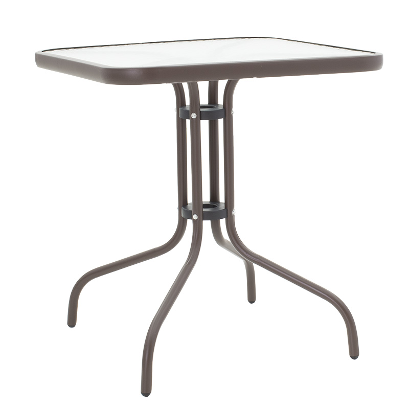 Tavolinë Watson pakoworld metalike kafe-xham 70x70x70cm
