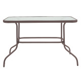 Tavolinë Valor pakoworld metalike kafe-xham 110x60x70cm