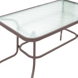 Tavolinë Valor pakoworld metalike kafe-xham 110x60x70cm