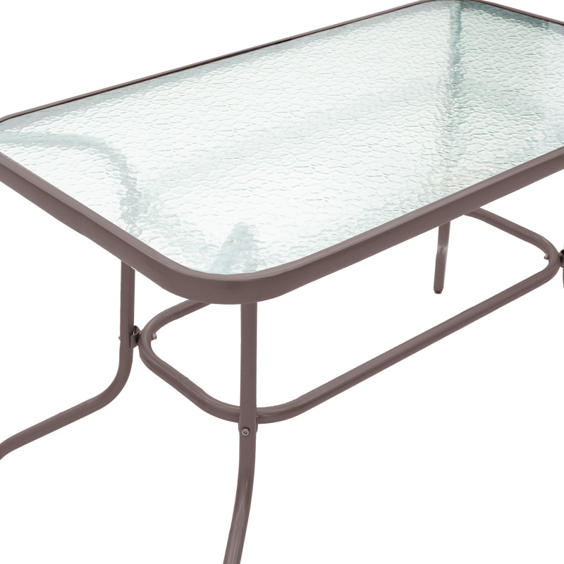 Tavolinë Valor pakoworld metalike kafe-xham 110x60x70cm