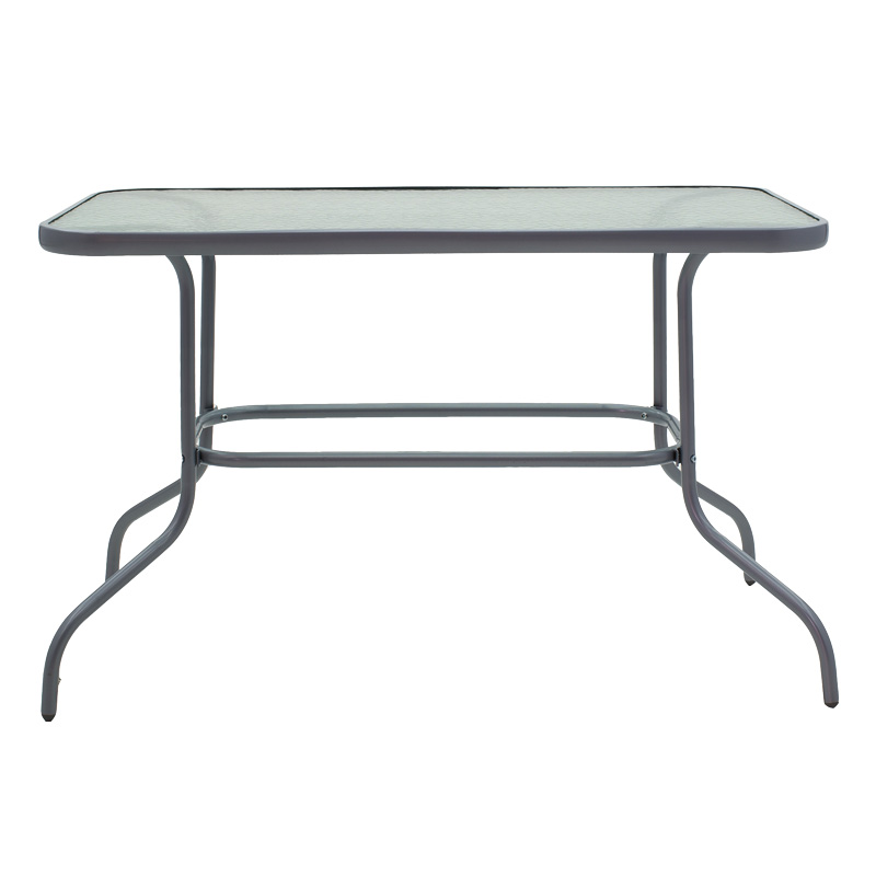 Tavolinë Valor pakoworld metal gri e errët-xham 110x60x70cm