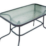Tavolinë Valor pakoworld metal gri e errët-xham 110x60x70cm