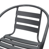 Karrige Tade pakoworld metal në ngjyrë gri të errët 54x58x73cm