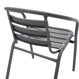 Karrige Tade pakoworld metal në ngjyrë gri të errët 54x58x73cm