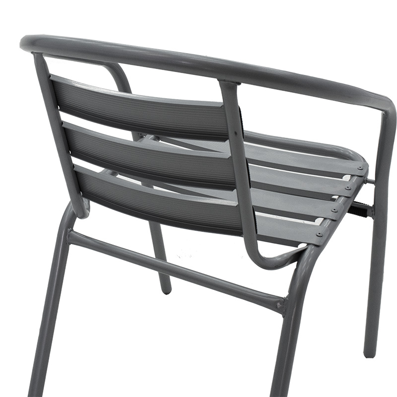Karrige Tade pakoworld metal në ngjyrë gri të errët 54x58x73cm