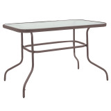 Set ngrënieje 5 copë Valor-Calan pakoworld metal i zi-textilene kafe 110x60x70cm