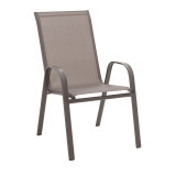 Set ngrënieje 5 copë Valor-Calan pakoworld metal i zi-textilene kafe 110x60x70cm
