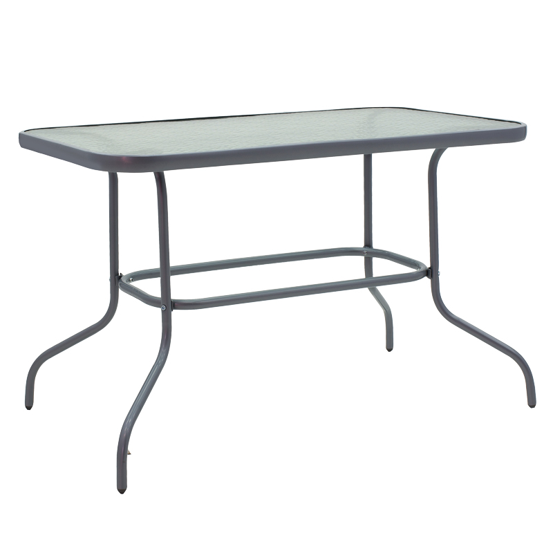 Set ngrënieje 5 copë Valor-Calan pakoworld metal i zi-textilene gri e errët 110x60x70cm