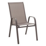 Set ngrënieje 5 copë Ensure-Calan pakoworld metal-xham kafe 140x80x70cm