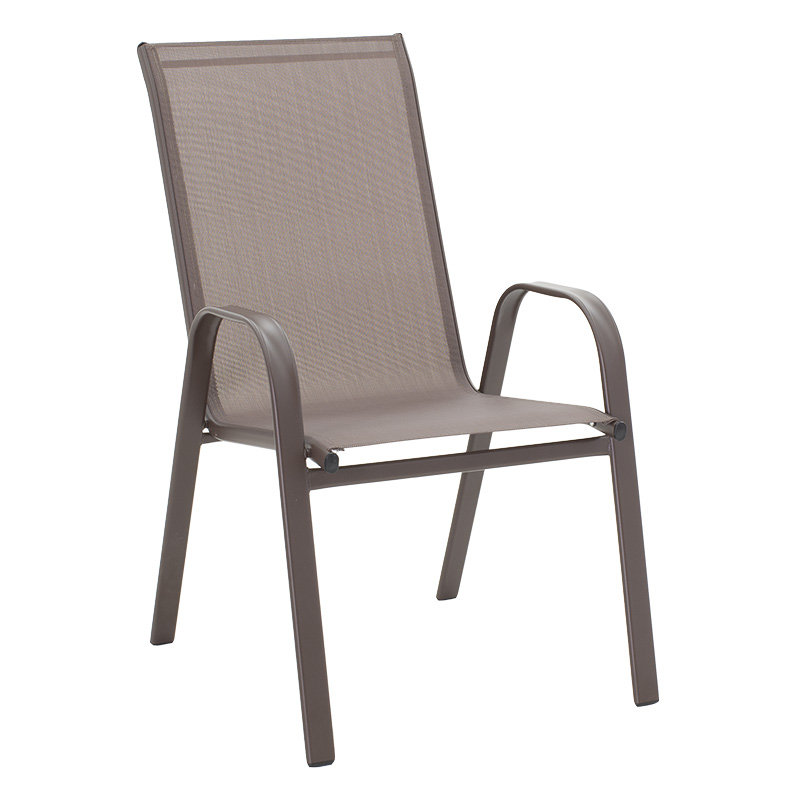 Set ngrënieje 5 copë Ensure-Calan pakoworld metal-xham kafe 140x80x70cm